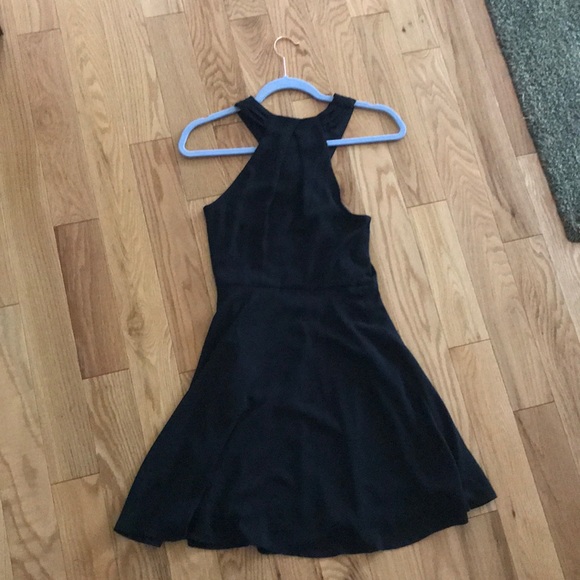 Express Surplice Halter Fit and Flare Dress - Picture 2 of 3